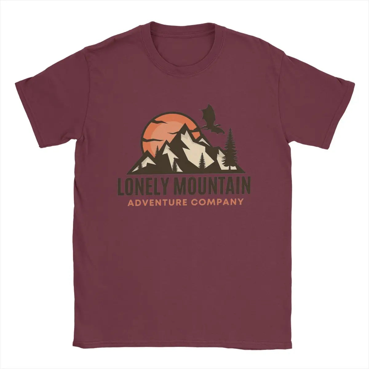 Lonely Mountain Adventure Company L-Lords Of The R-Rings T Shirt for Men Pure Cotton Vintage T-Shirt O Neck Tee Shirt Clothing
