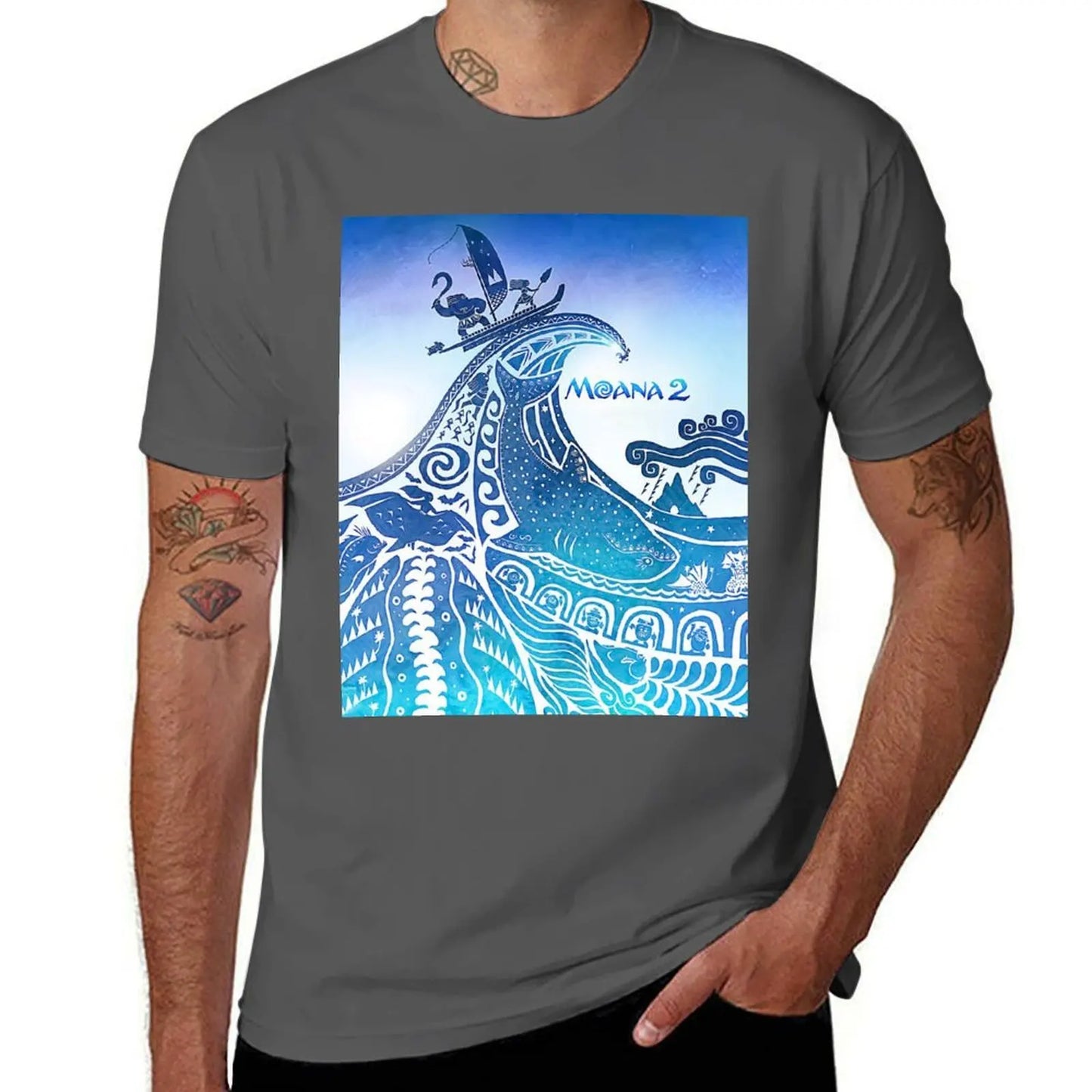 Moana 2 T-Shirt Large Size Loose Casual Tee