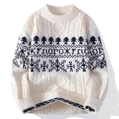 Legible Autumn and Winter Casual Sweaters Men Round Neck Collar Knitted Pullovers Male Loose Sweater Man