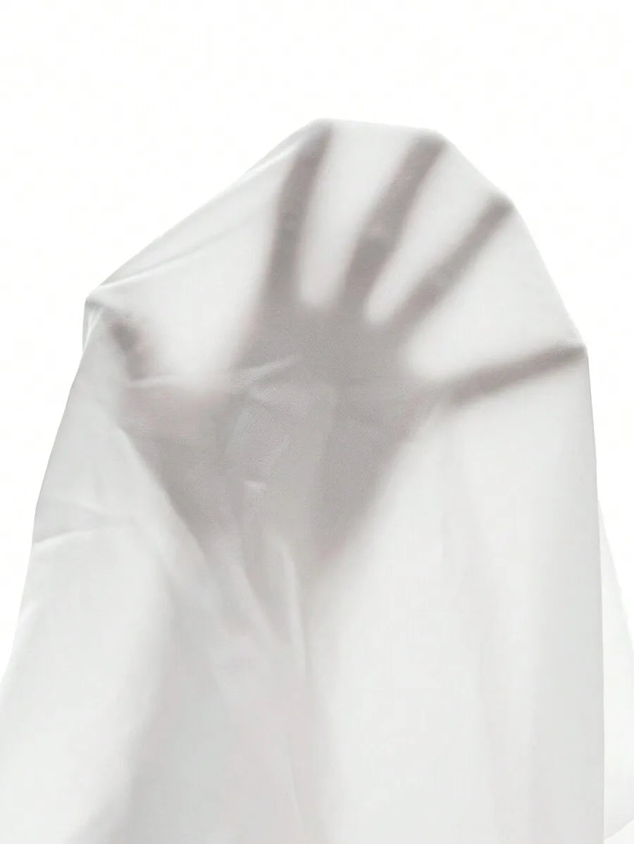 Men's Solid White Long Sleeve Button-Up Shirt Casual Business Style