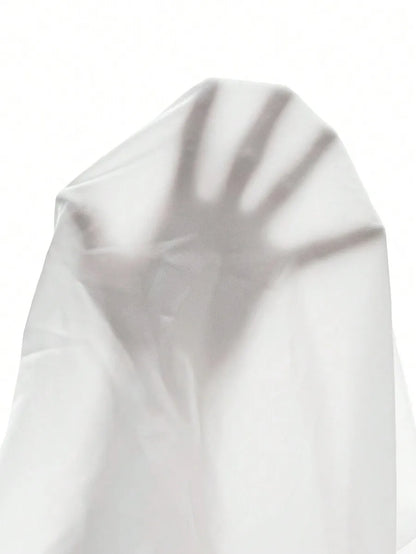 Men's Solid White Long Sleeve Button-Up Shirt Casual Business Style