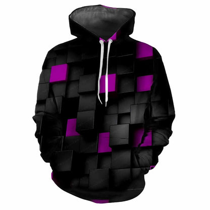 2024 Fashion Minimalist Plaid 3D Printed men's Tops Casual Soft Comfort Elegant men's Hoodies Personalize Outdoor Sports Hoodie