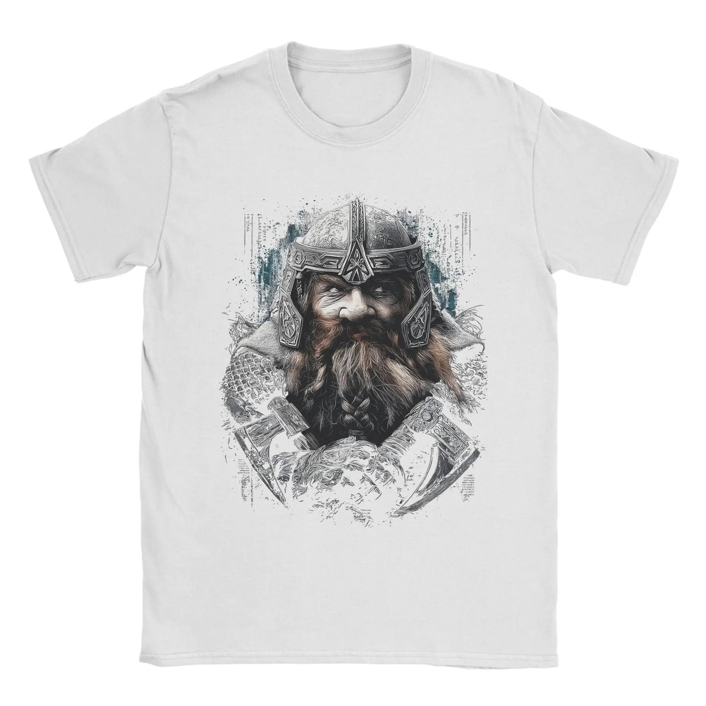 Gimli L-Lords Of The R-Rings T Shirt Men Pure Cotton Funny T-Shirt Round Neck  Tees Short Sleeve Tops 6XL