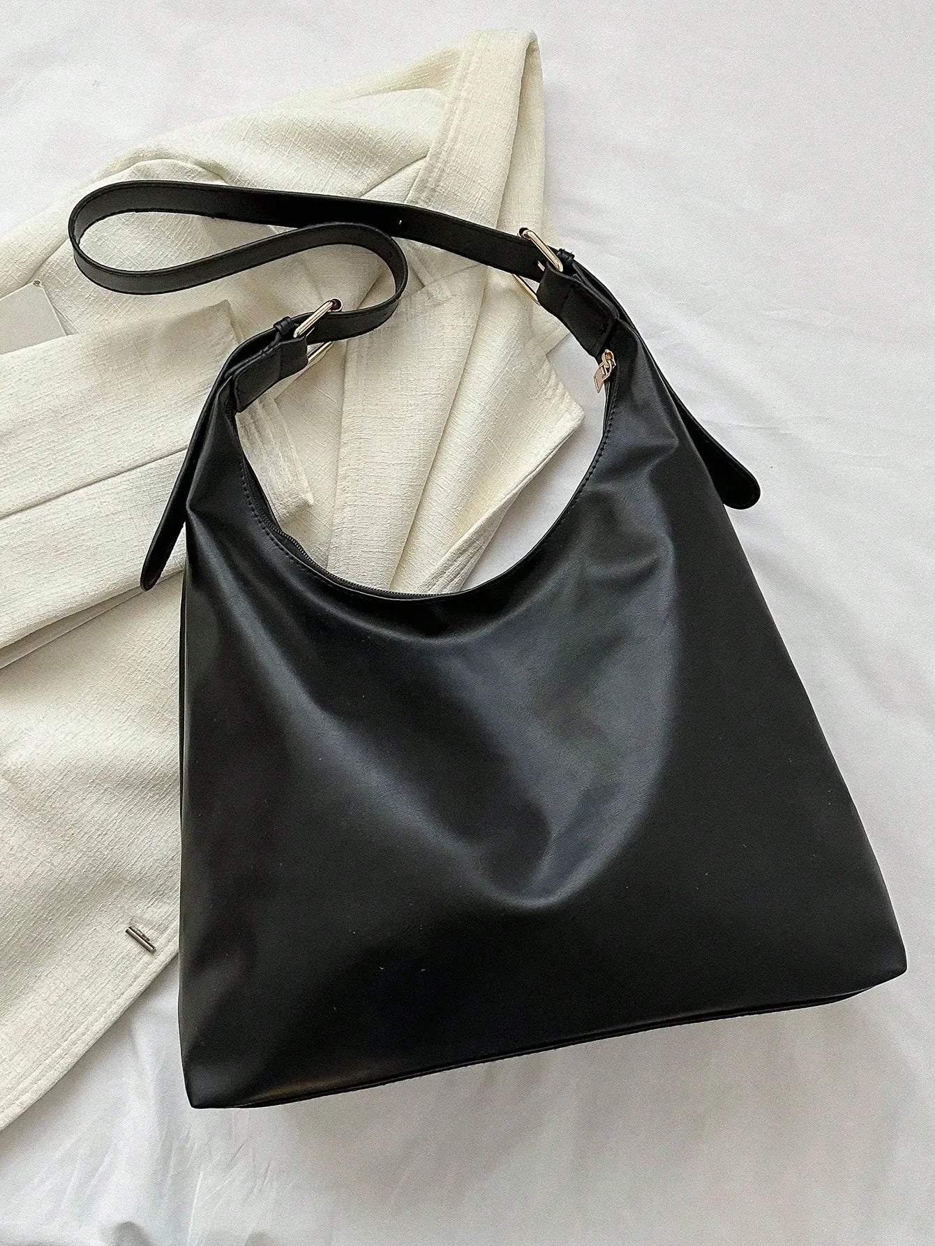 Large Capacity Solid Color Women's Shoulder Bag, Multifunctional Crossbody Bag,