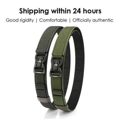 KOLBER 105cm/115cm Rigid Tactical Belt for Men Metal Buckle Quick Release Police Duty Belt Thick Nylon Casual Trouser Girdle