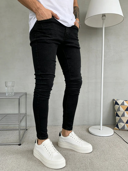 Classic Black Y2K Drip Men's Skinny Jeans Pant Original Design Daily Wear Trousers No accessories or belts included