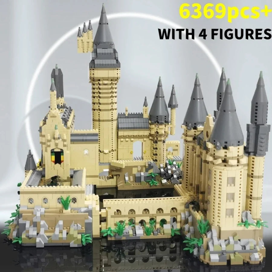 Magic Movie Castle School Micro Building Blocks Street View Architecture MOC Architecture Scenery Toy Christmas Birthday Gifts
