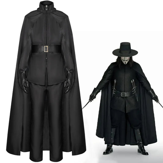 Movie V Vendetta cosplay costume, killer V cosplay costume