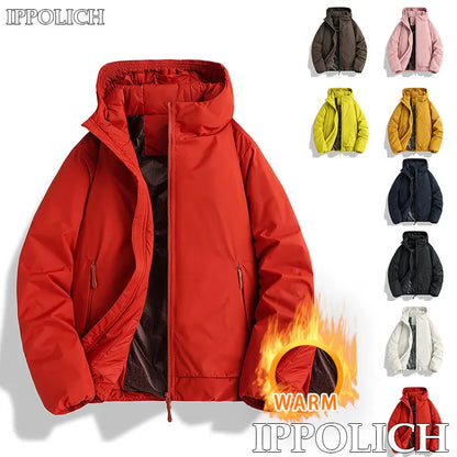 Outdoor Warm Jacket Autumn Winter Windproof Waterproof Men Hooded Casual Sports Jacket Women Sport Running Hiking Ski Thick Coat