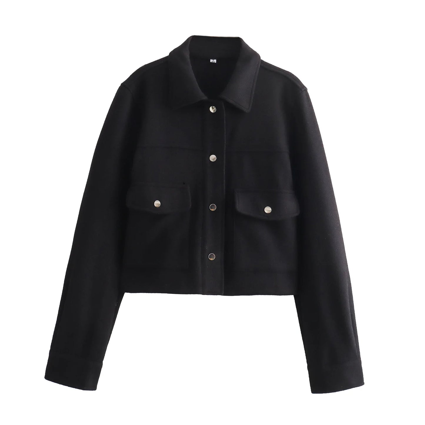 HH Jackets For Womens Autumn Fashion Solid Front Pockets Button Long Sleeve Jacket Elegant Woman Casual Outerwear Coat