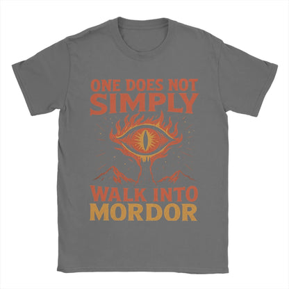 One Does Not Simply Walk Into Mordor Eye of Sauron L-Lords Of The R-Rings T-Shirts Men Pure Cotton Tees T Shirts 4XL Clothes