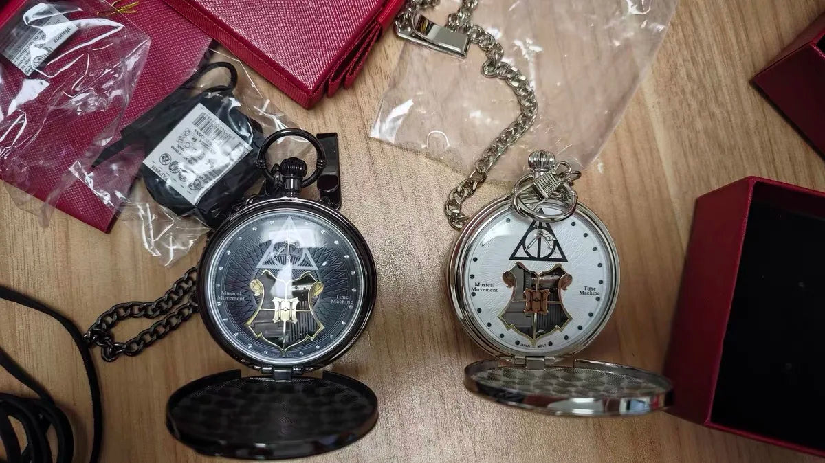 Anime Harry Pocket Watch Potter Cosplay Music Pocket Watch Quartz Pendant Clock Toys