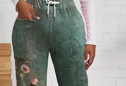 Plus Size New Autumn And Winter Women's Pull-Out Pants From Europe And America