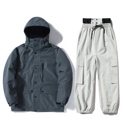 NEW Men Women Snow Clothes Snowboarding Suit Winter Windproof Waterproof Warm Ski Suit Set for Couple Skiing Jacket Pants Set