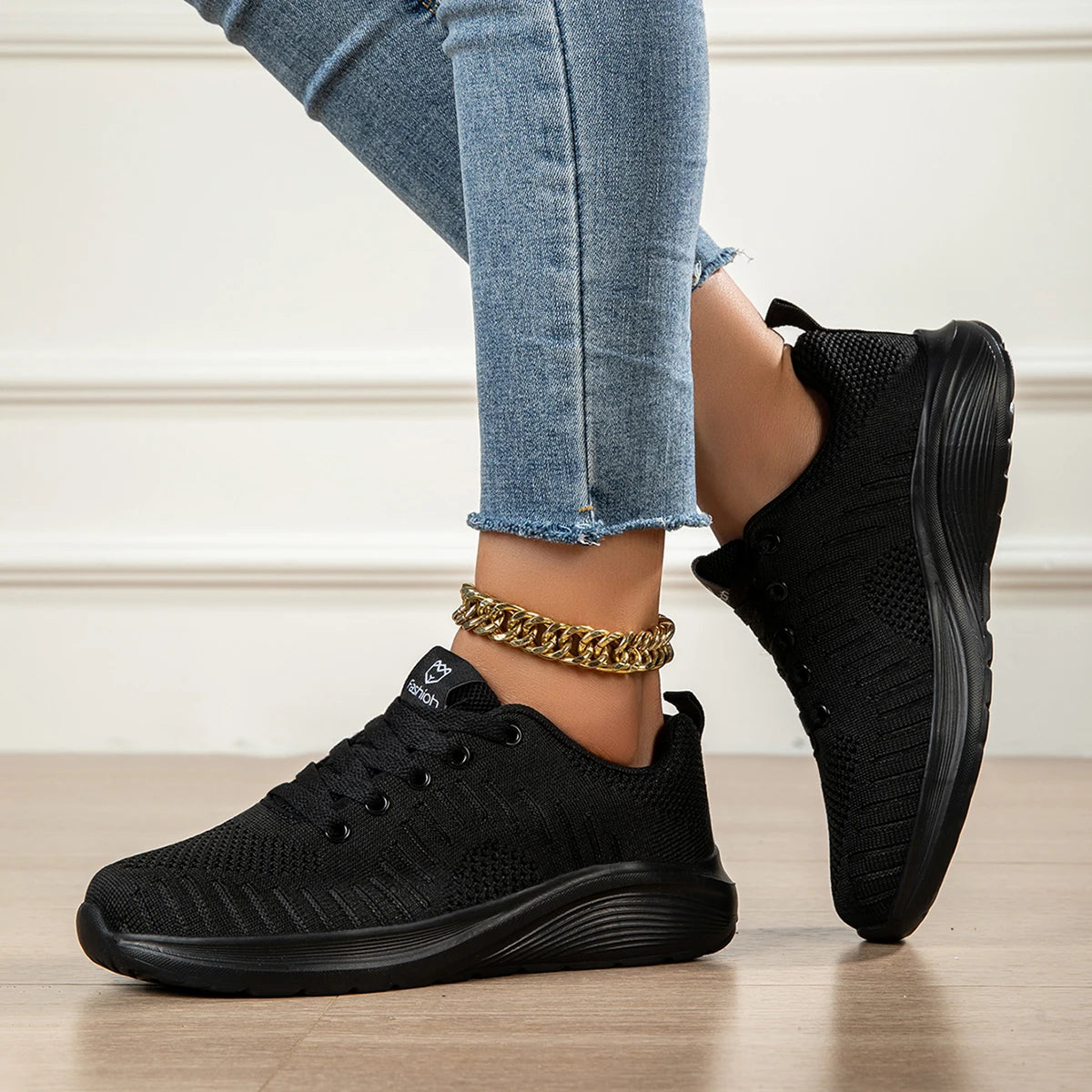 Women's Casual Sports Shoes, Breathable Running Shoes, Lightweight Flat-Soled Single Shoes,