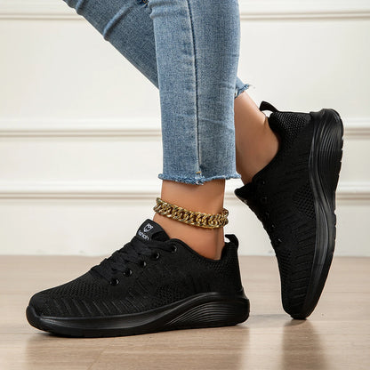 Women's Casual Sports Shoes, Breathable Running Shoes, Lightweight Flat-Soled Single Shoes,