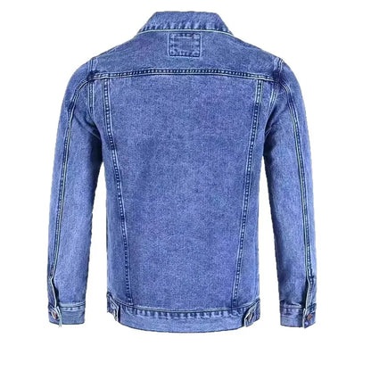 UNITIM Spring American Heavy Denim Men Workwear Coat Male Retro Streetwear Jeans Jackets Outdoor Classic Men Button Cow Boy Coat