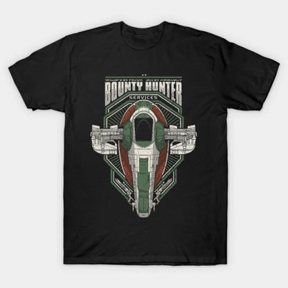 2026 Pure Cotton T-Shirt for Men Women, Vintage Star Wars Bounty Hunter Craft Graphic Casual Garment Daily Wear Short Sleeve Clo