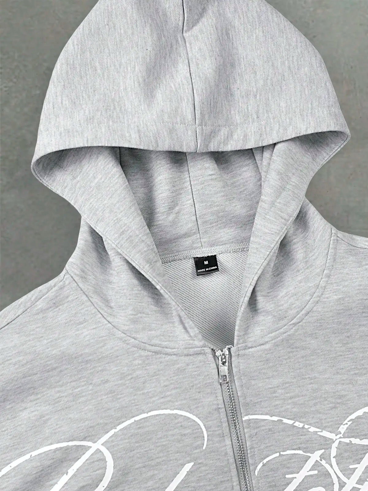 Autumn Streetwear Cropped Zip Up Hoodie Men Letter Graphic Print Front Pocket Oversized Loose Sweatshirt Casual Daily Wear 2026