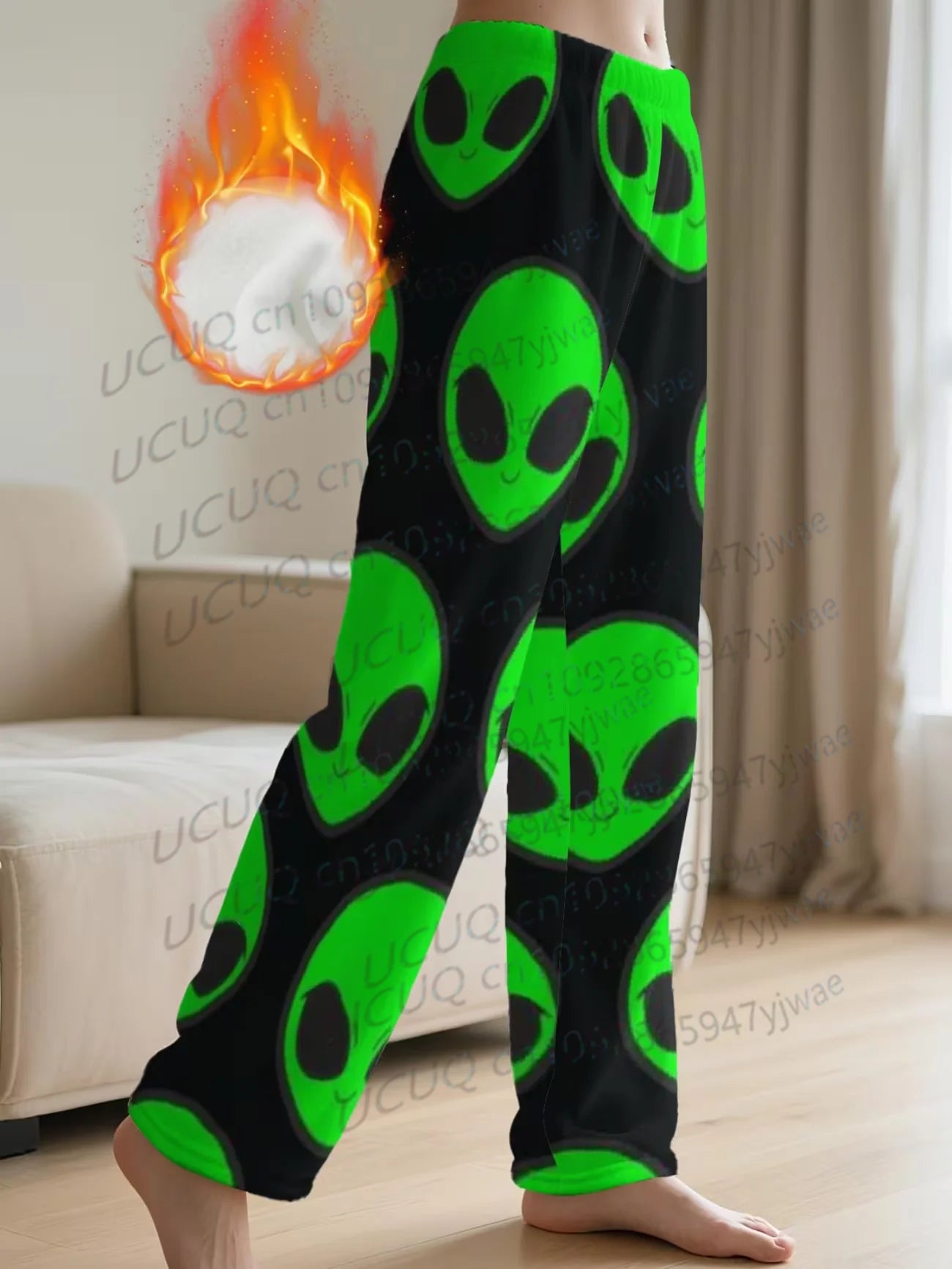 Autumn and Winter Men's Flannel Pajama Pants Pajama Pants Fleece Yellow Duck Print Pajama Women Sleep Pants