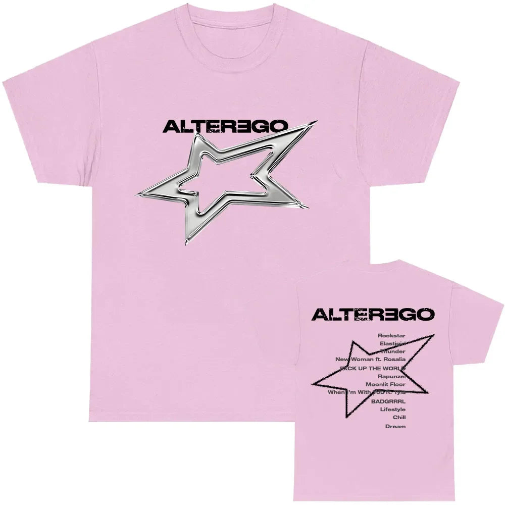 Koran Singer Album Alter Ego Graphic T-shirts LISA Fashion Hip Hop Streetwear Unisex