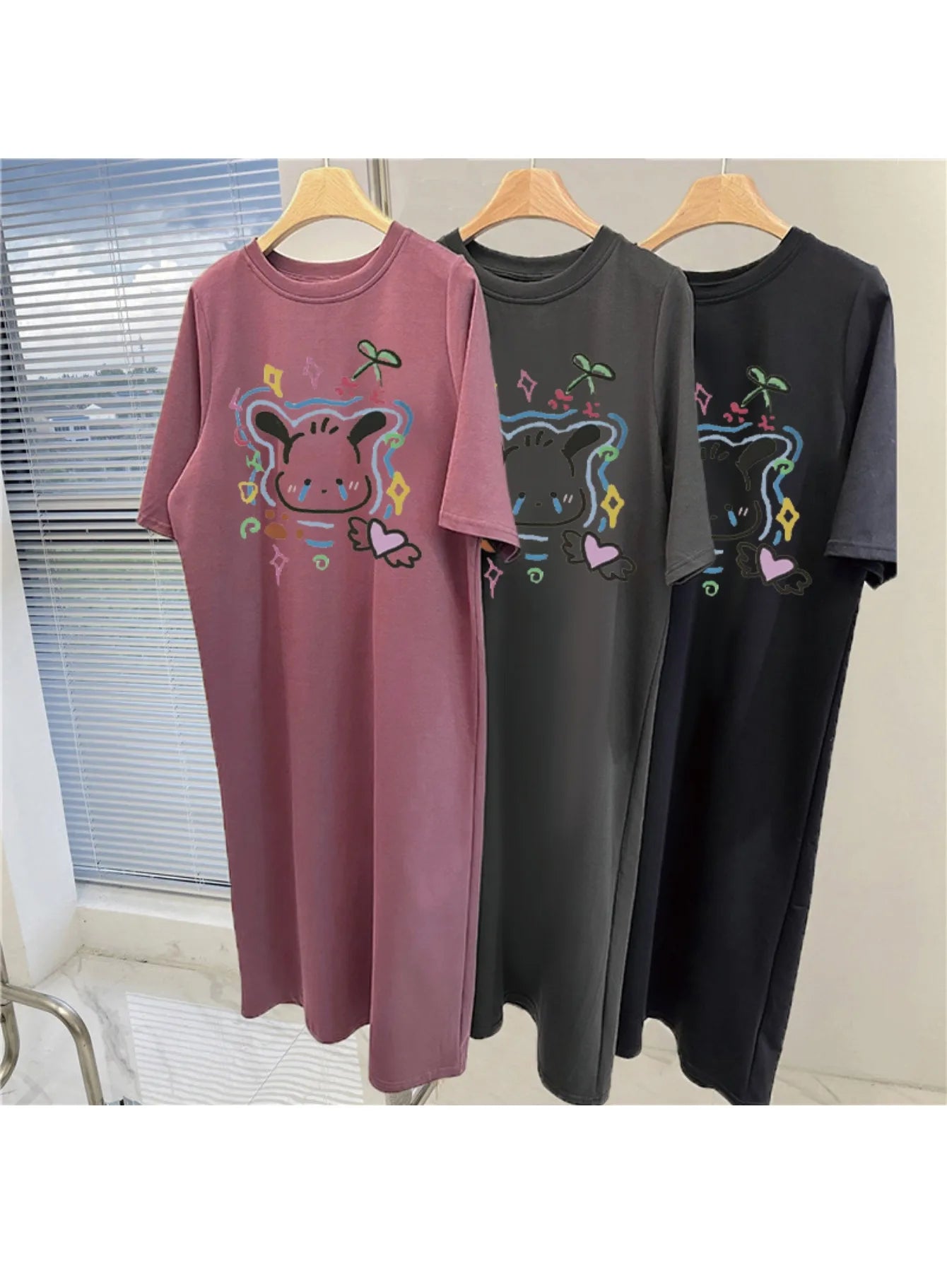 T-shirt Dress for Women in Summer Loose Casual Lazy Style Super Long Lazy Skirt A-line Long Skirt
