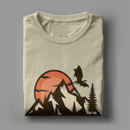 Lonely Mountain Adventure Company L-Lords Of The R-Rings T Shirt for Men Pure Cotton Vintage T-Shirt O Neck Tee Shirt Clothing
