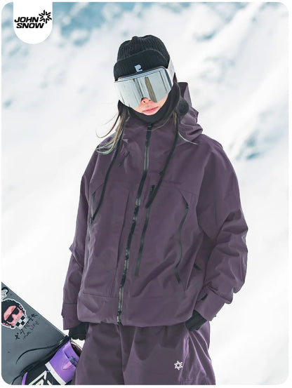 John Snow 2025 Unisex American Style Snowboard Jacket Professional Waterproof Windproof Thermal Winter Ski Coat for Men & Women