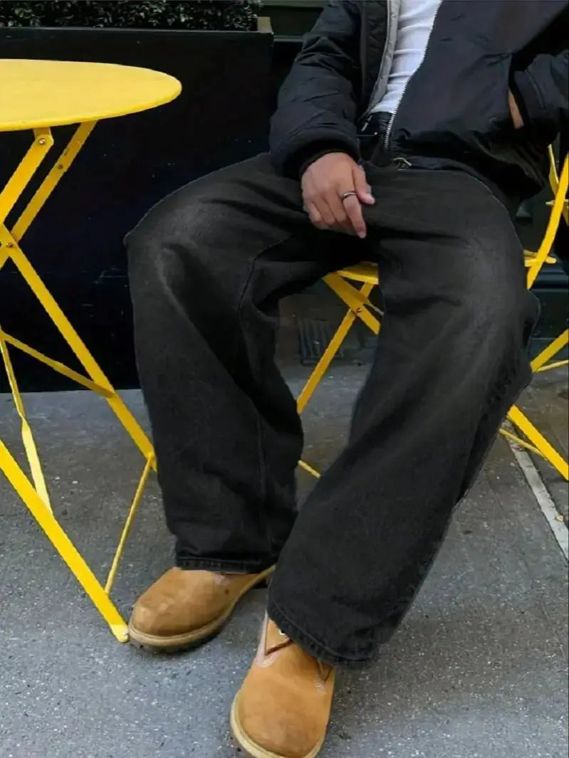Men's Retro Loose-Fit Jeans, Versatile and Casual for All Seasons