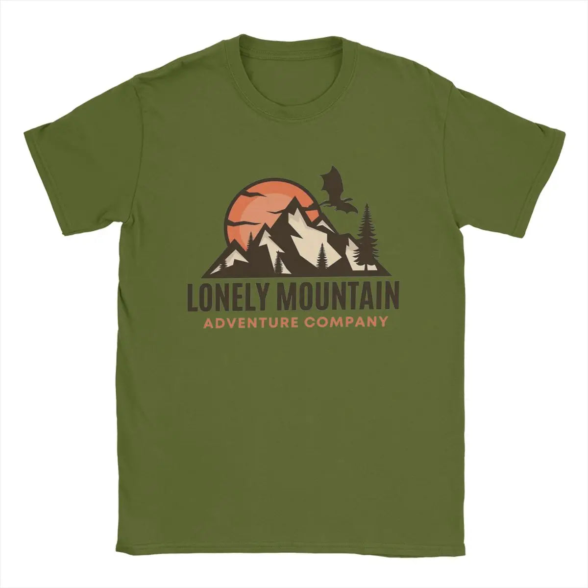 Lonely Mountain Adventure Company L-Lords Of The R-Rings T Shirt for Men Pure Cotton Vintage T-Shirt O Neck Tee Shirt Clothing