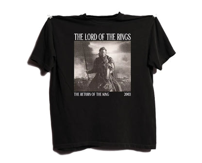 Printed pattern, casual short sleeved T-shirt for daily wear, King's Return T-shirt, Lord of the Rings T-shirt