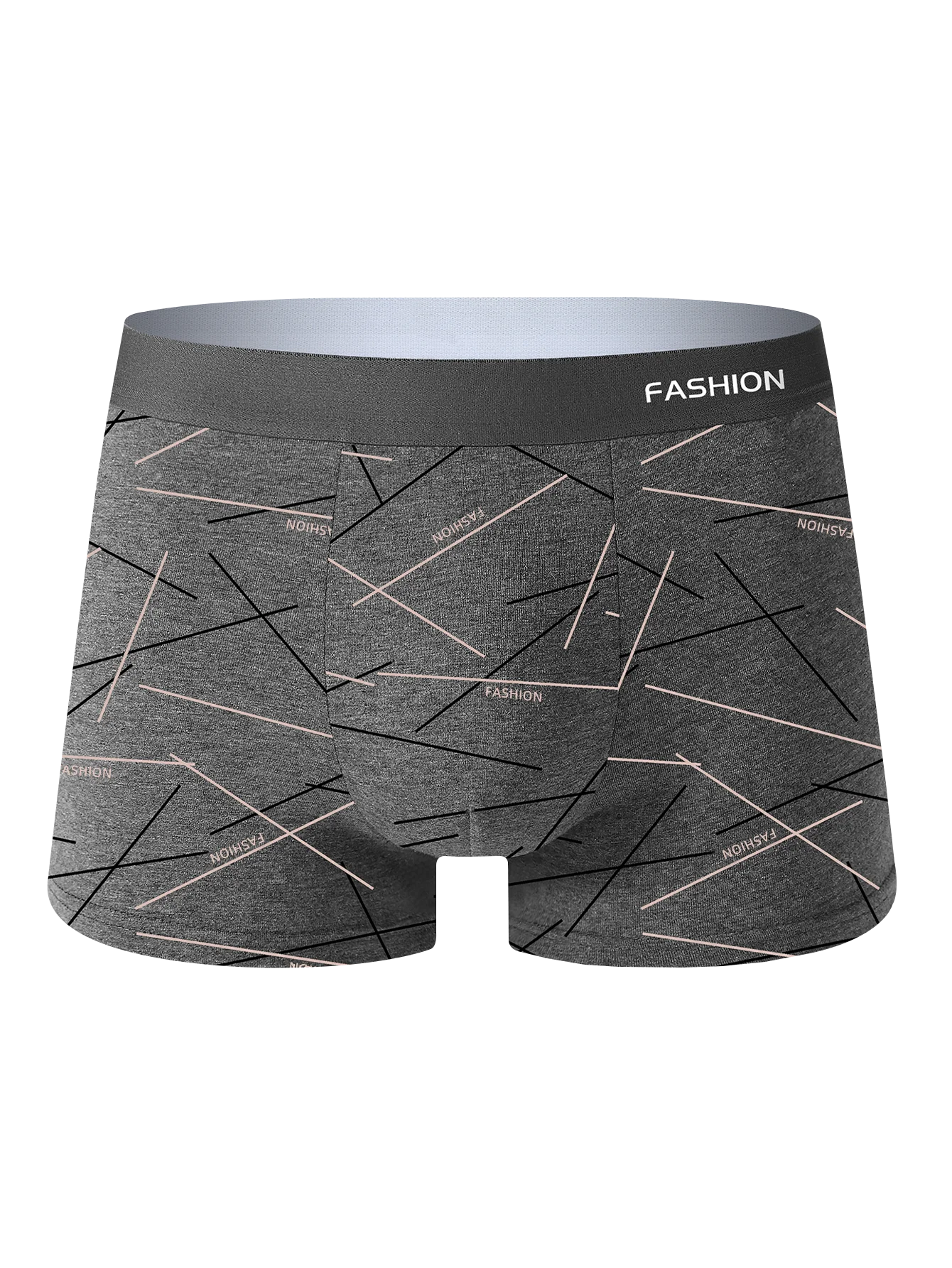 4-Pack Men's Boxer Briefs Fashionable Comfortable Soft Fabric Advanced Sports Fitness Casual Underwear for Men
