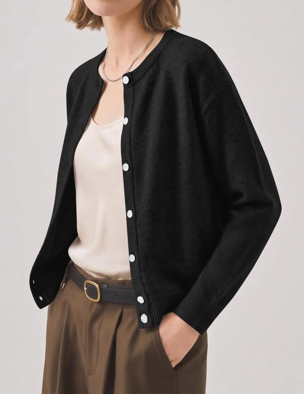 Cardigan Sweaters for Women Open Front Knitted Sweater Business lightweight Casual Fall Outfits