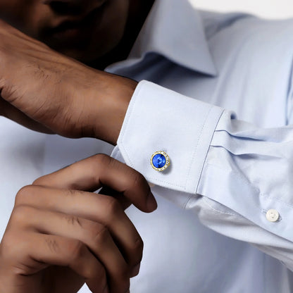 HAWSON Men's Crystal Button Cover, Birthstone Button Cover Plain Shirt and French Shirt Accessory Gift.