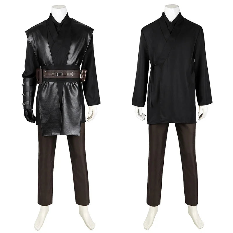 Anakin Cosplay Jedi Costume Disfraz Skywalker Vader Darth Jedi Top Pants Cloak Belt