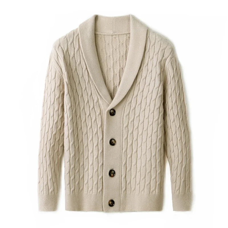 New Winter and Autumn Men's Wool Knitted Cardigan Trendy Loose-fitting Thick Style Pullover Casual Men's Clothing Coat Sweater