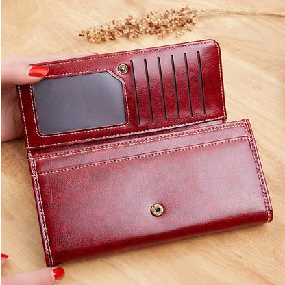 Women's Leather Wallet	Woman Luxury Long Wallets Fashion Women Purses Money Bags 2022 Handbags Women's Purse Cards Holder