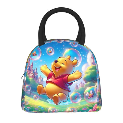 Anthropomorphic Teddy Bear Happy Insulated Lunch Bags Large Winnie The Pooh Reusable Thermal Bag Lunch Box Tote Work  Outdoor