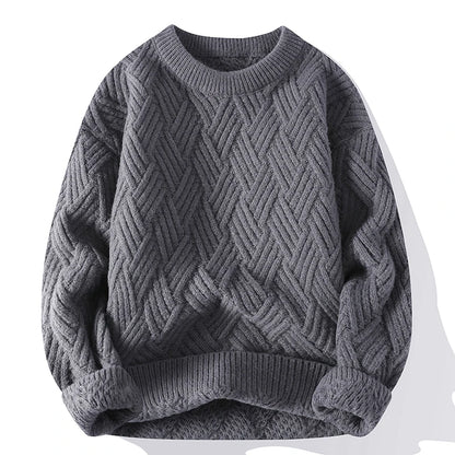 Legible Autumn and Winter Casual Sweaters Men Round Neck Collar Knitted Pullovers Male Loose Sweater Man
