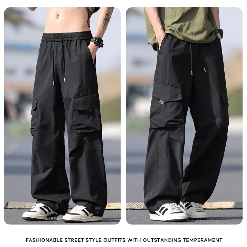 Summer Workwear Pants Man Cargo Pants Spring New Waterproof Tactical Hiking Outdoor Multi-Pockets Combat Joggers Trousers Male