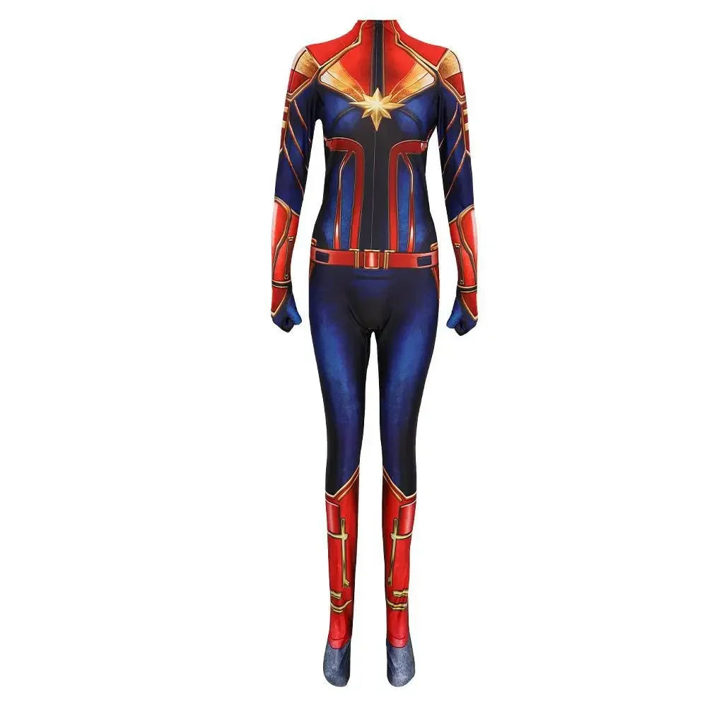 Movie Captain Cosplay Costume Women Superhero Cos Stage Jumpsuit