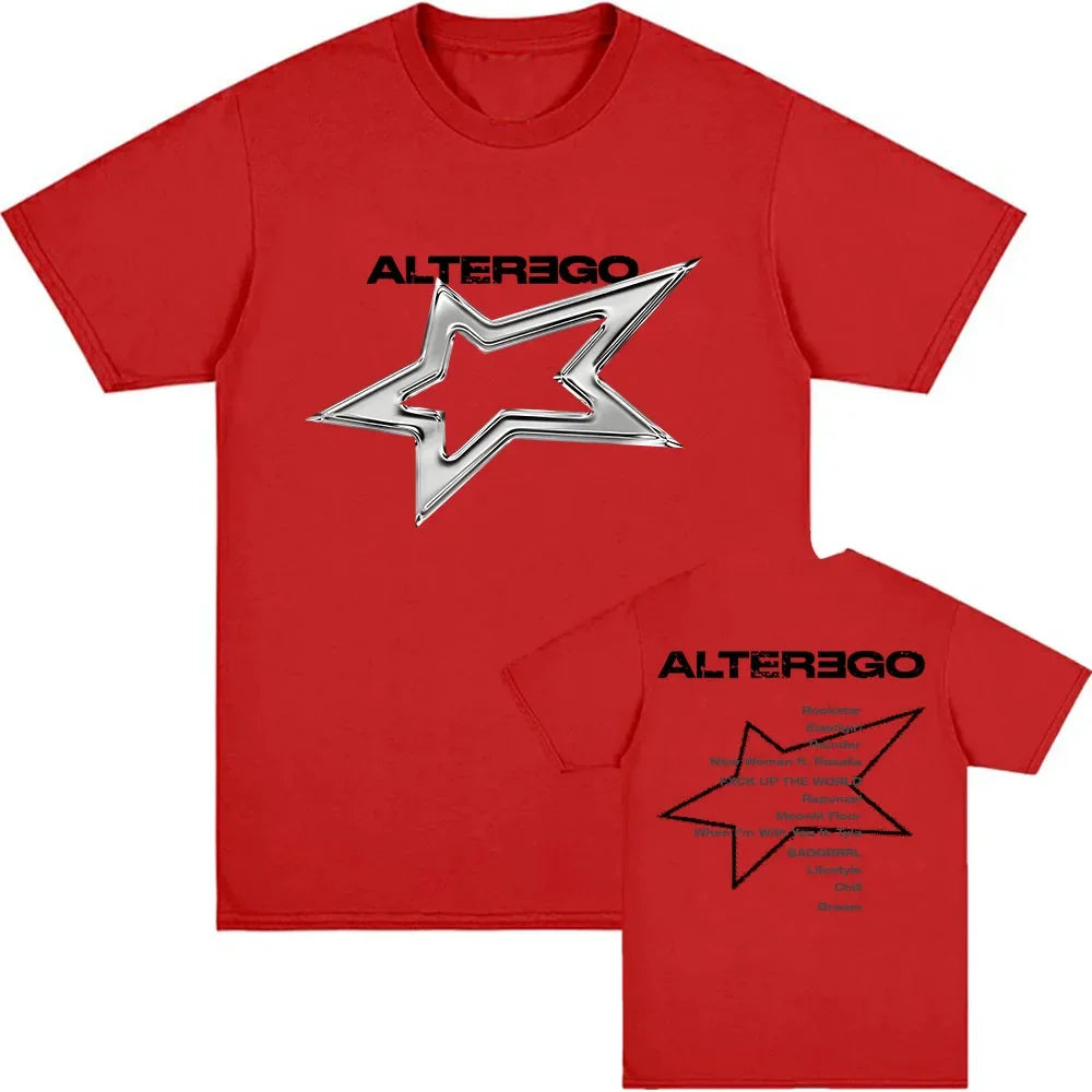 Koran Singer Album Alter Ego Graphic T-shirts LISA Fashion Hip Hop Streetwear Unisex