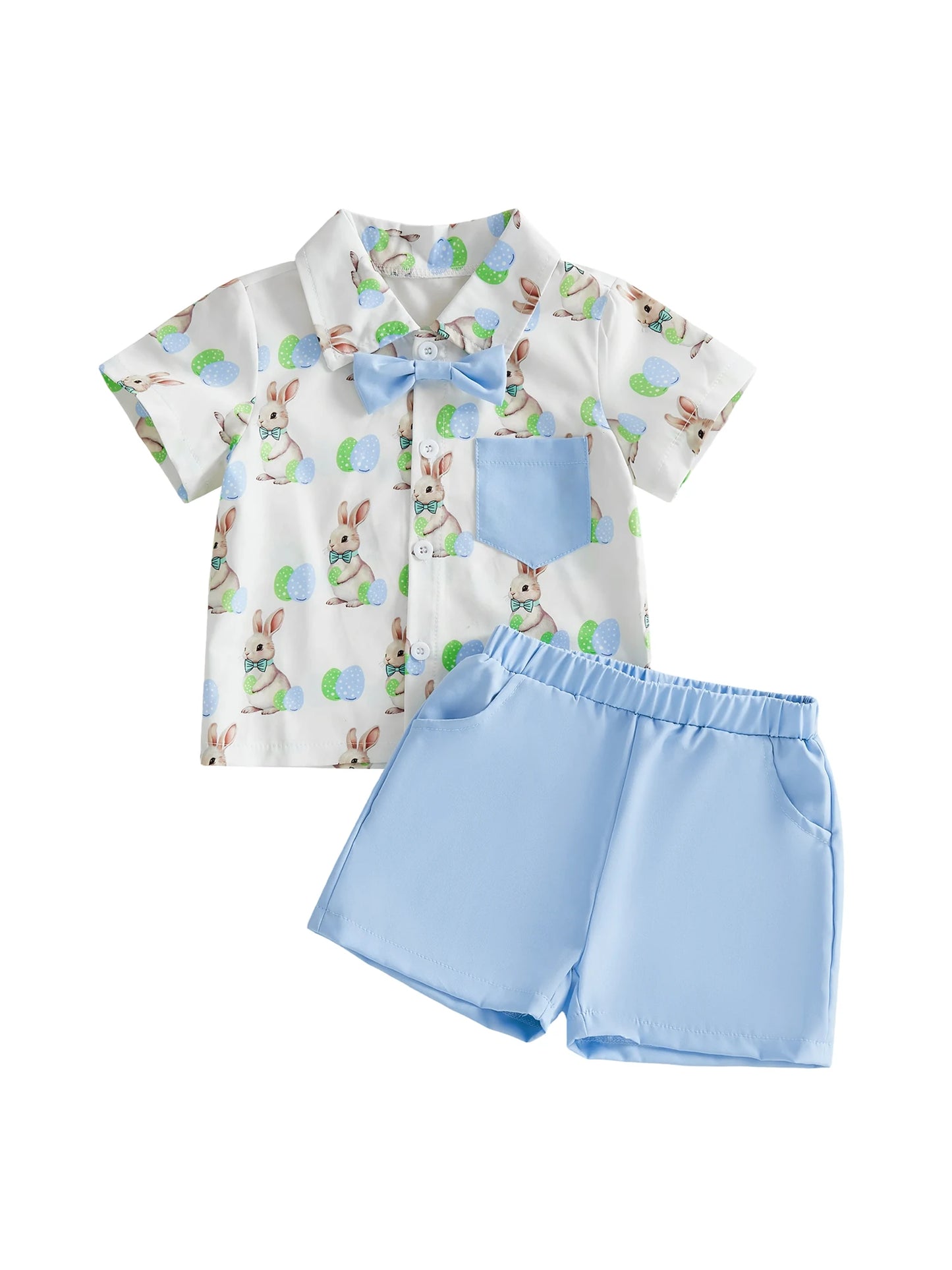Baby Girls Easter Outfits Pink Floral Bunny Print Ruffle Sleeve Romper with Matching Headband 2 Pcs Set for Toddler