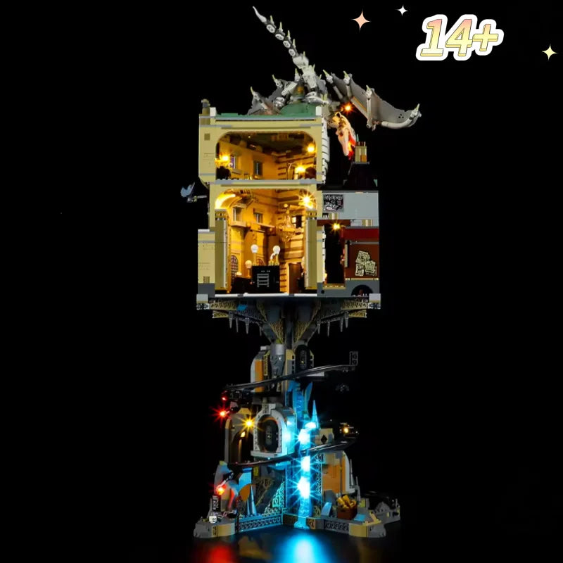 Home Decor 4803PCS Gringotts Wizarding Bank Warner Bros Compatible with Building Blocks Model Bricks