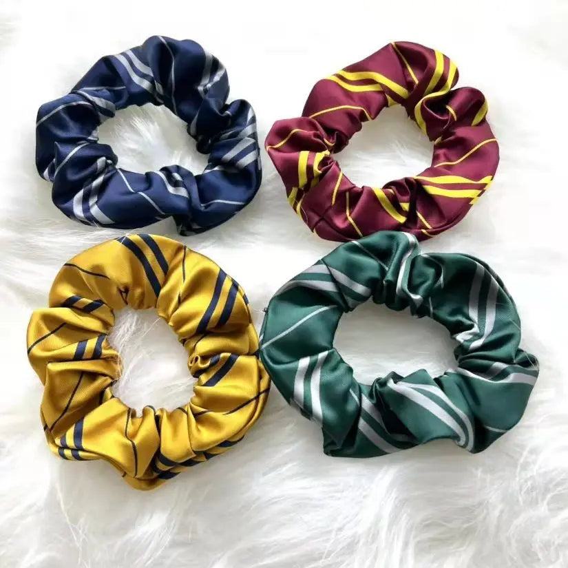 Twill Headwear Wizard Magic Headband School Slytherin Striped Head Wear Cosplay Hair Rope Accessories Scrunchie Props Halloween