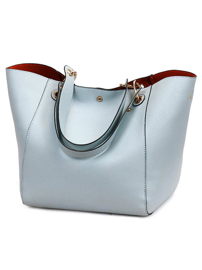 Women Large Tote Bag PU Leather Waterproof Handbags Shoulder Bag Women's