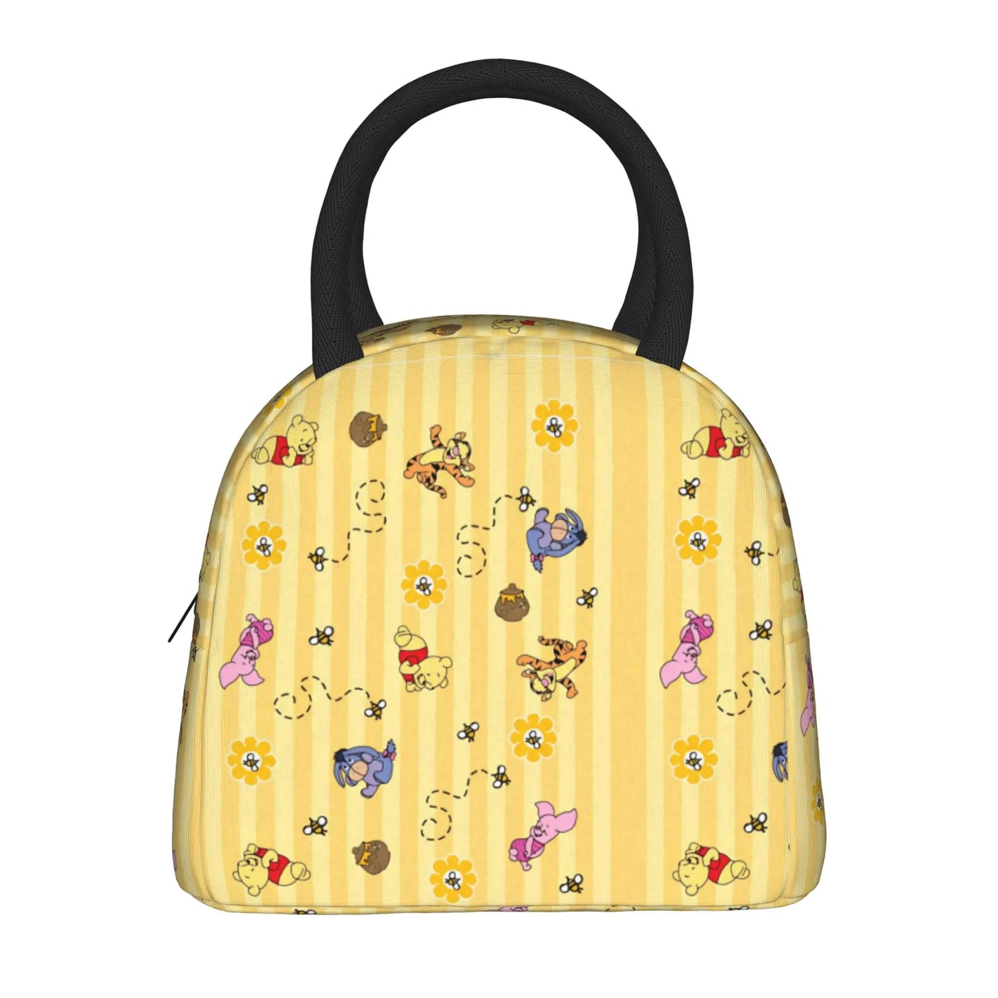 Anthropomorphic Teddy Bear Happy Insulated Lunch Bags Large Winnie The Pooh Reusable Thermal Bag Lunch Box Tote Work  Outdoor