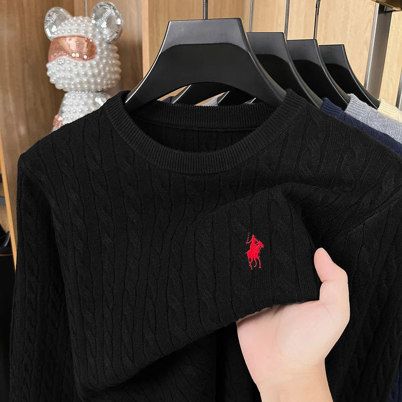 Hot Selling Autumn and Winter Men's Knitted Sweaters, Jacquard Luxury Brand Long Sleeved Knitted Sweaters, Unisex Top Clothing