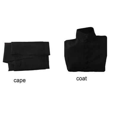 Professor Snape Cosplay Costume Men Jacket Coat Tunic Robe Cloak Cape Halloween Outfit