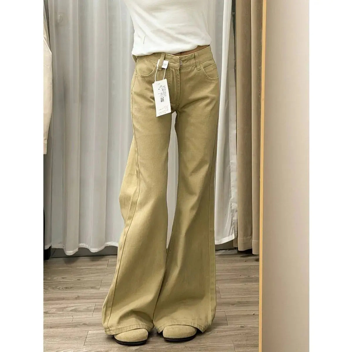 Ladies Jeans Flare Trousers Leisure Slimming Vintage Inspired Autumn  High Waist Bell  Women's pants Flared jeans jeans y2k